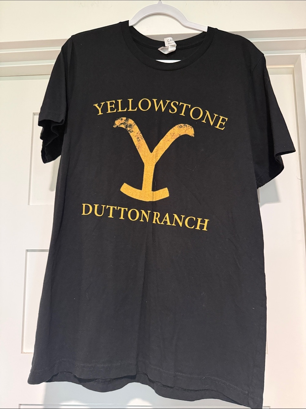 Bella Canvas Black Tee with Gold Yellowstone Logo